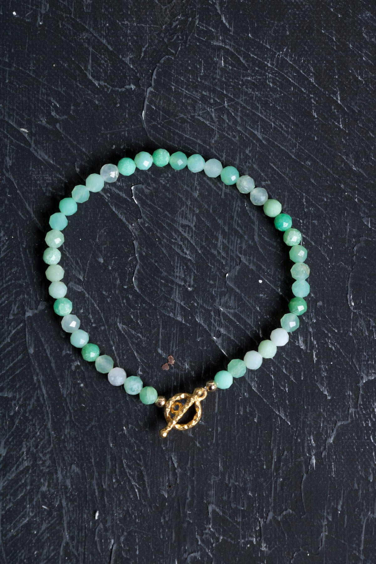 Sertifikalı Amazonit  Fasetli Altın Kaplama Doğal Taş Set