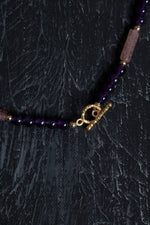 Sertifikalı Ametist, Çilek Kuvars Gümüş Kapama Doğal Taş Kolye