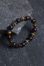 Sertifikalı Ametist, Kaplan Gözü , Hematit Doğal Taş Bileklik