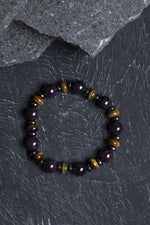 Sertifikalı Ametist, Kaplan Gözü , Hematit Doğal Taş Bileklik