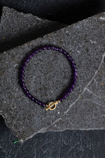 Sertifikalı Ametist Altın Kaplama Gümüş Aparat Doğal Taş Bileklik