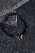 Sertifikalı Ametist Altın Kaplama Gümüş Aparat Doğal Taş Bileklik