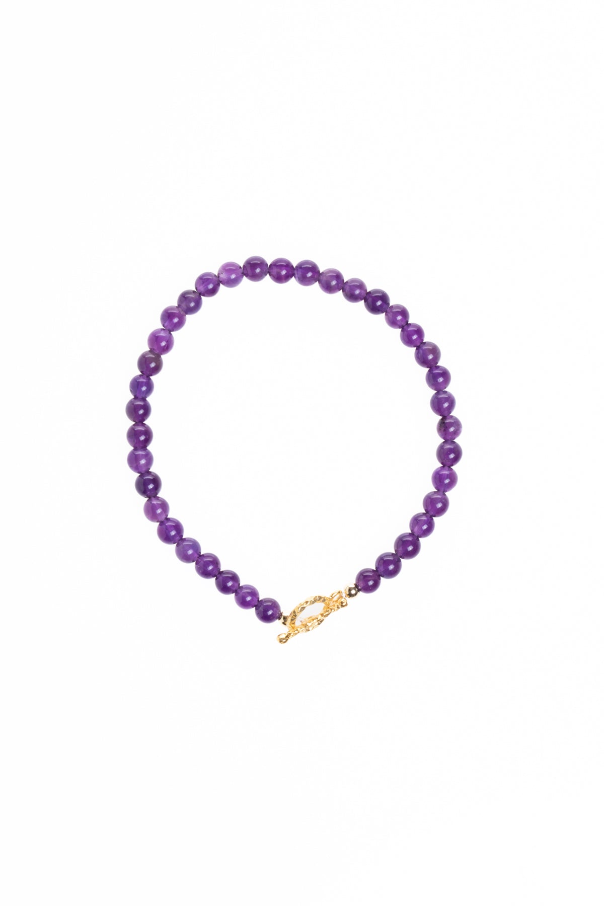 Sertifikalı Ametist Altın Kaplama Gümüş Aparat Doğal Taş Bileklik