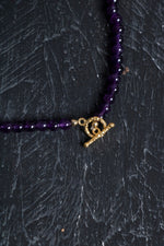 Sertifikalı Ametist Altın Kaplama Gümüş Aparat Doğal Taş Kolye 