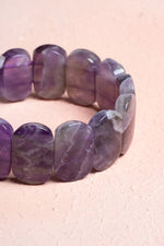 Sertifikalı Ametist Geniş Kesim Doğal Taş Bileklik