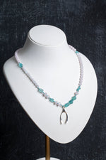 Sertifikalı Apatit, Ay Taşı Gümüş Kapama Doğal Taş Kolye