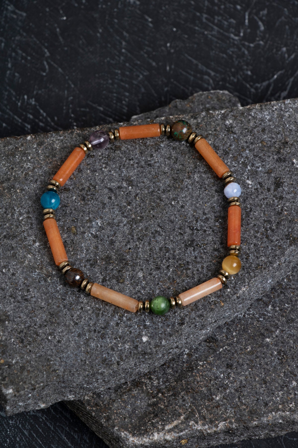 Sertifikalı Apatit, Krizokol ve Yeşim Boğa Burcu Bilekliği