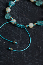 Sertifikalı Apatit, Sitrin Naturel Doğal Taş Makrome Bileklik