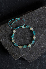 Sertifikalı Apatit, Sitrin Naturel Doğal Taş Makrome Bileklik