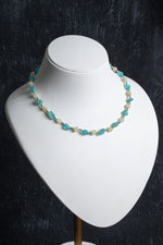 Sertifikalı Apatit, Sitrin Naturel Doğal Taş Makrome Kolye 