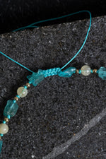 Sertifikalı Apatit, Sitrin Naturel Doğal Taş Makrome Kolye 