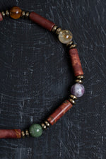 Sertifikalı Apatit, Sitrin ve Jasper Doğal Taş Bileklik