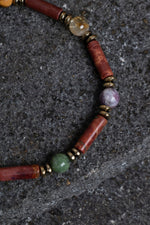 Sertifikalı Apatit, Sitrin ve Jasper Doğal Taş Bileklik