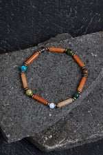 Sertifikalı Apatit, Turmalin ve Aventurin Doğal Taş Bileklik