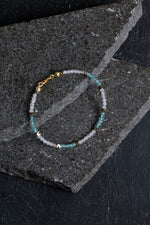 Sertifikalı Apatit ve Pembe Kuvars Doğaltaş Bileklik