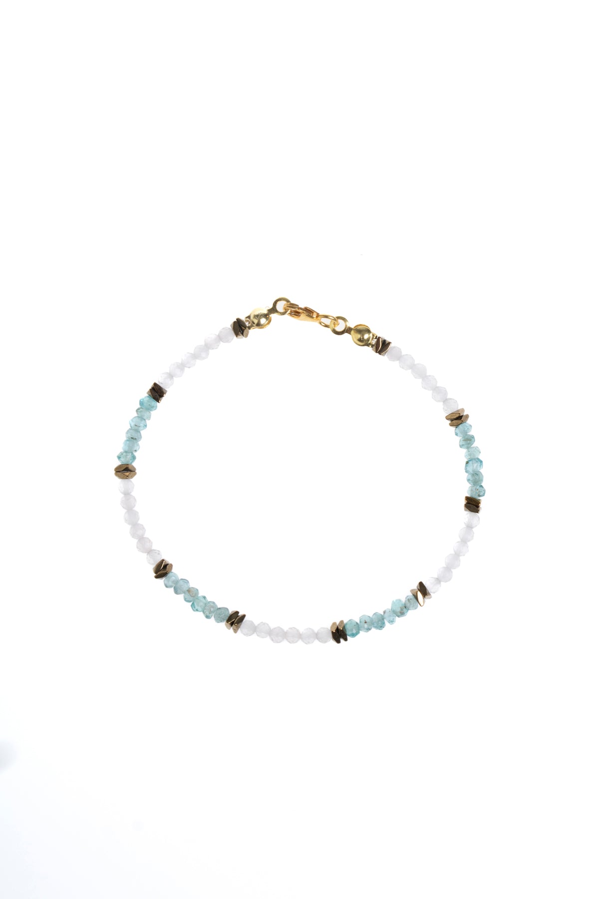 Sertifikalı Apatit ve Pembe Kuvars Doğaltaş Bileklik