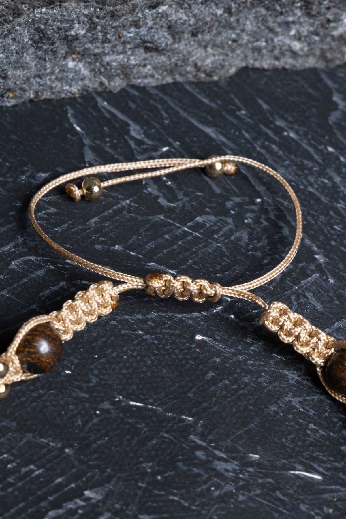 Sertifikalı  Doğal Taş Makrome Bileklik-Aslan Burcu