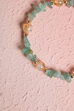 Sertifikalı Aventurin, Sitrin, Hematit Gümüş Doğal Taş Bileklik 