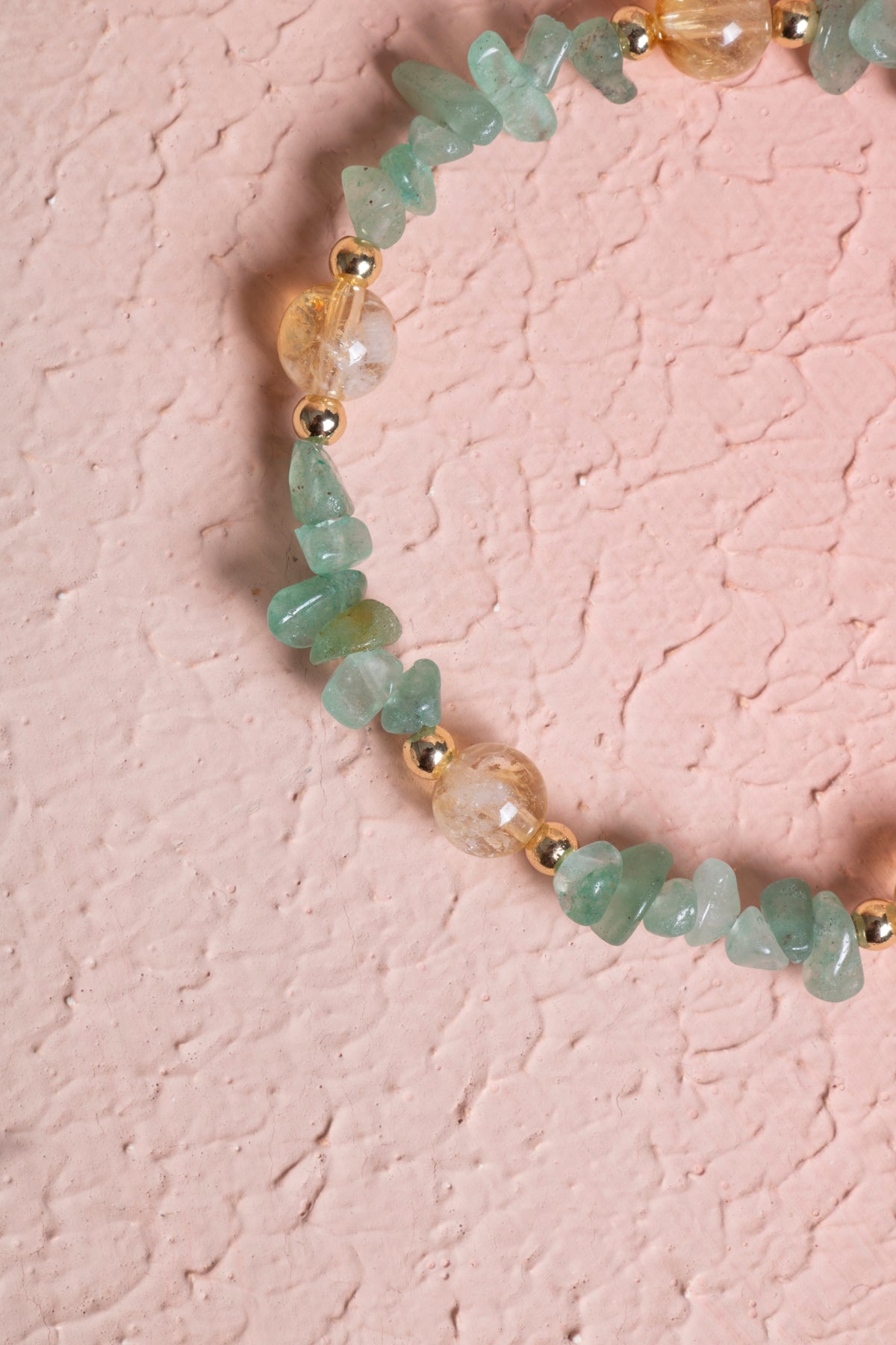 Sertifikalı Aventurin, Sitrin, Hematit Gümüş Doğal Taş Bileklik 