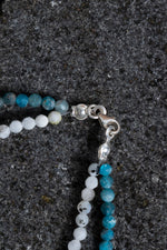 Sertifikalı Ay Taşı, Apatit, Turkuaz Gümüş Kapama Doğal Taş Bileklik