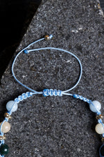 Sertifikalı Balık Burcu Doğal Taş Makrome Bileklik 