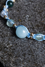 Sertifikalı Balık Burcu Doğal Taş Makrome Bileklik 