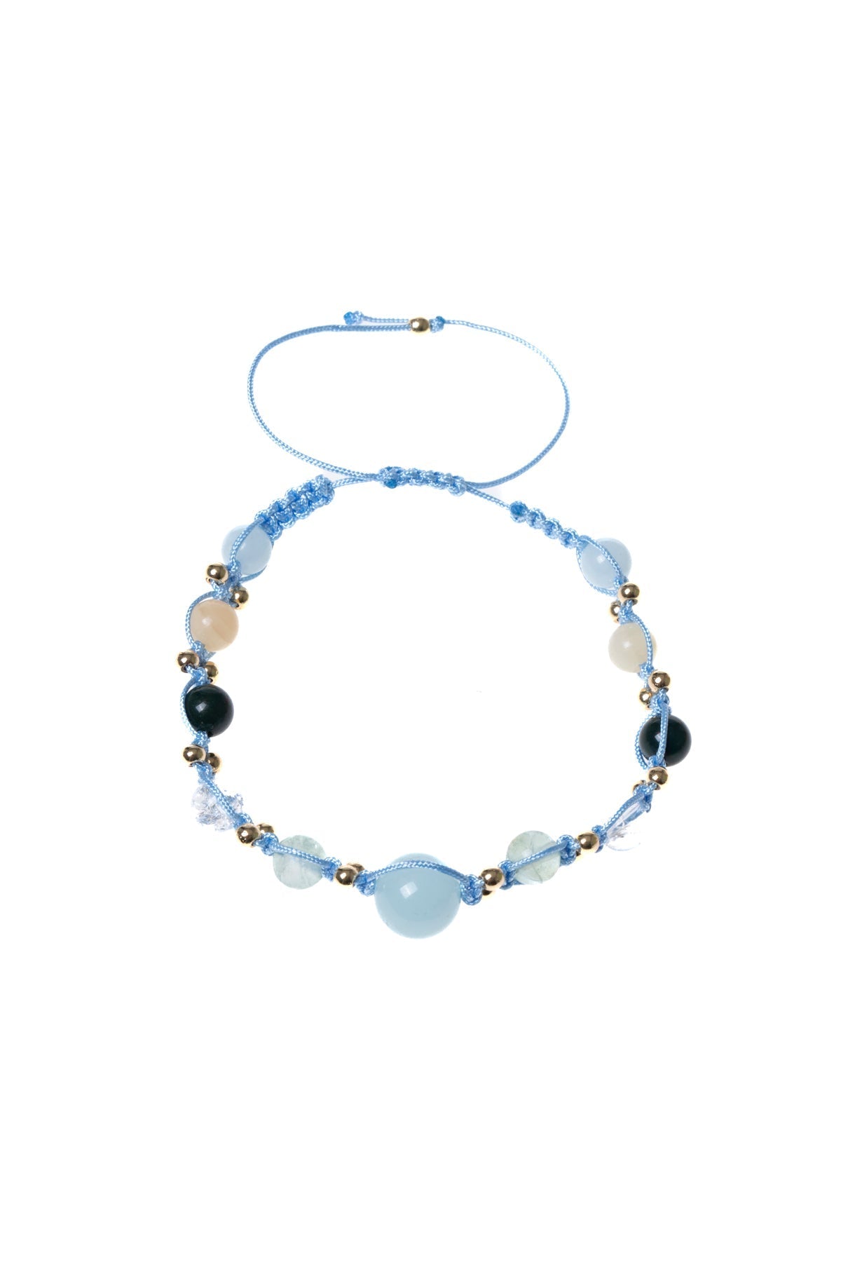 Sertifikalı Balık Burcu Doğal Taş Makrome Bileklik 