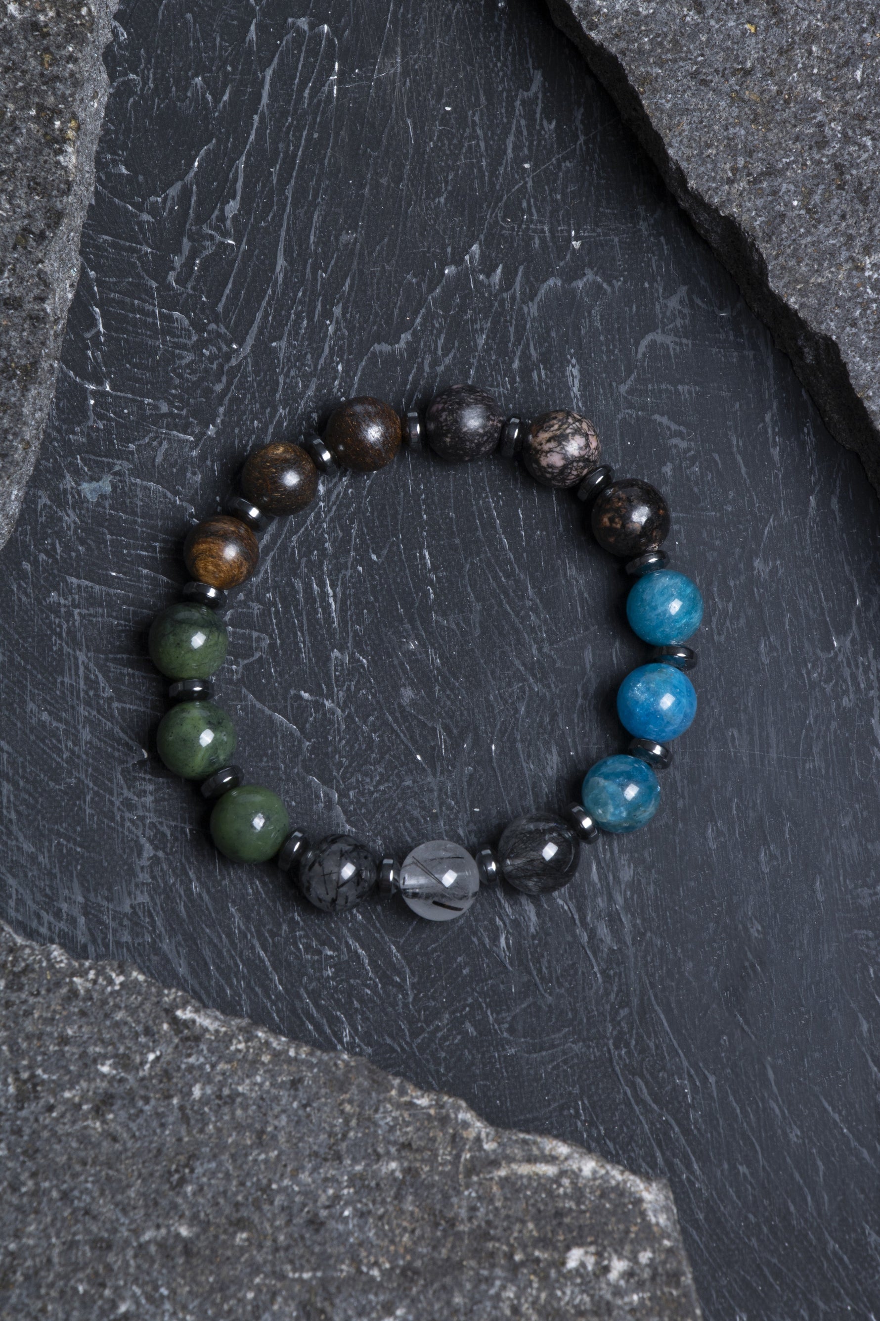 Sertifikalı Doğal Taş Bileklik/Boğa Burcu