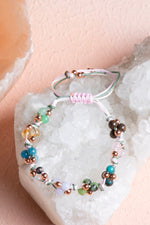 Sertifikalı Doğal Taş Makrome Bileklik-Boğa Burcu