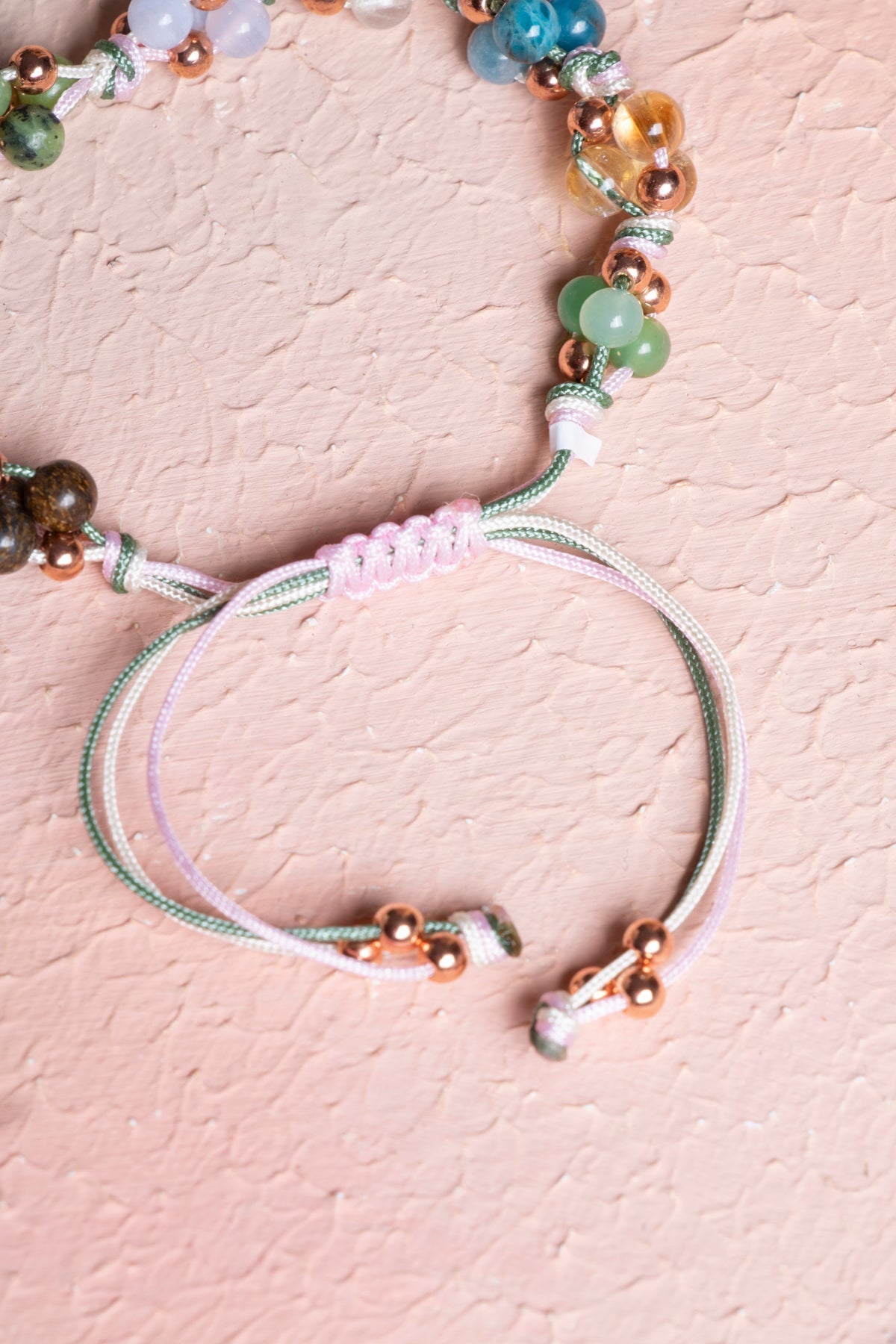 Sertifikalı Doğal Taş Makrome Bileklik-Boğa Burcu