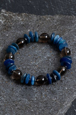 Sertifikalı Dumanlı Kuvars, Kyanit, Hematit Doğal Taş Bileklik