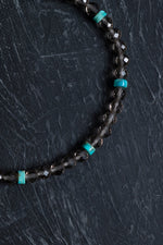 Sertifikalı Dumanlı Kuvars, Turkuaz Doğal Taş Bileklik