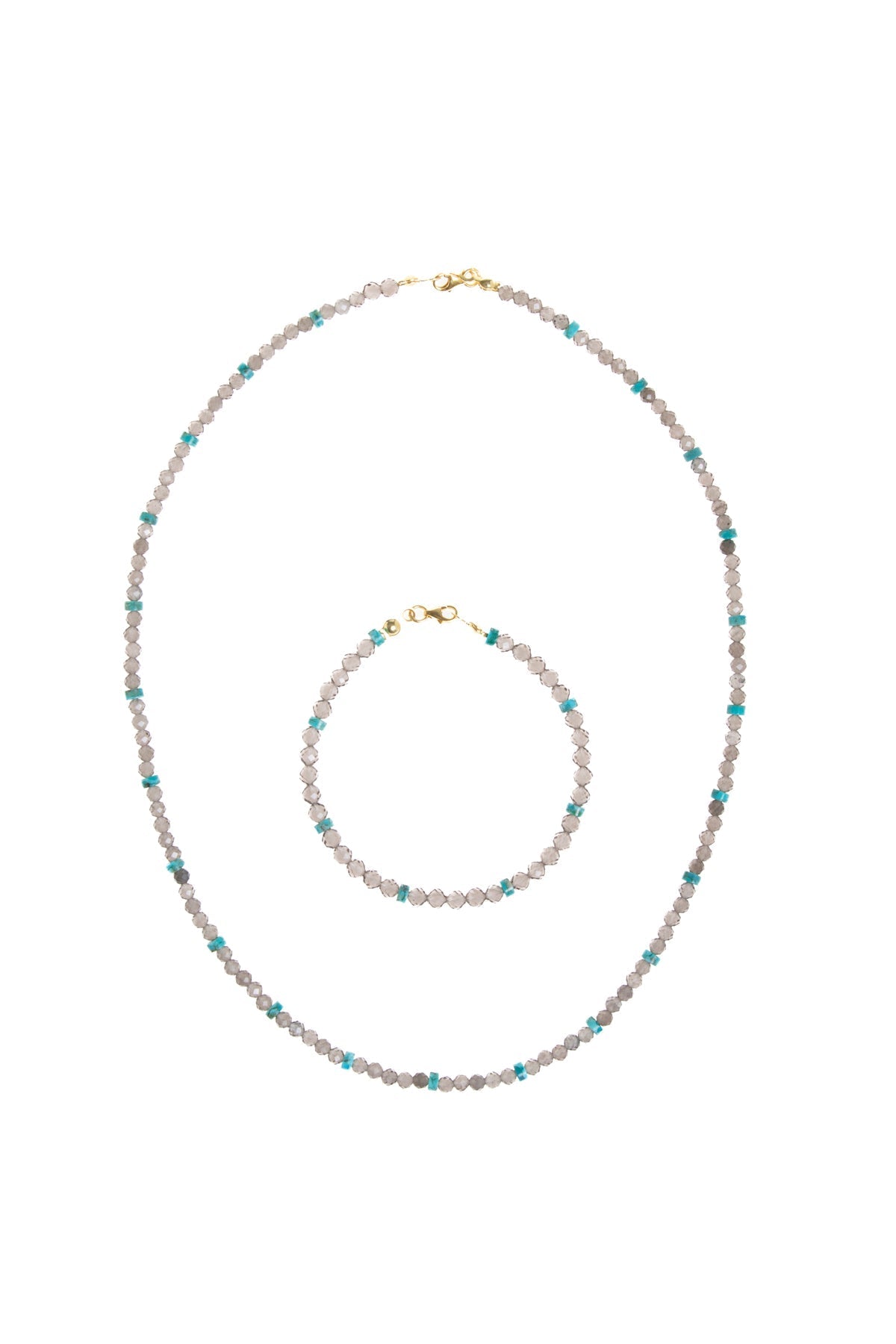 Sertifikalı Dumanlı Kuvars, Turkuaz Doğal Taş Set