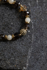 Sertifikalı Dumanlı Kuvars Sitrin Hematit Doğaltaş Bileklik