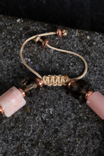 Sertifikalı Dumanlı Kuvars ve Opal Doğal Taş Bileklik