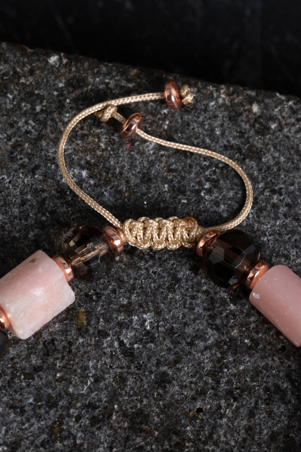 Sertifikalı Dumanlı Kuvars ve Opal Doğal Taş Bileklik