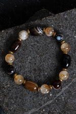 Sertifikalı Göz Akik ve Sitrin Doğal Taş Bileklik