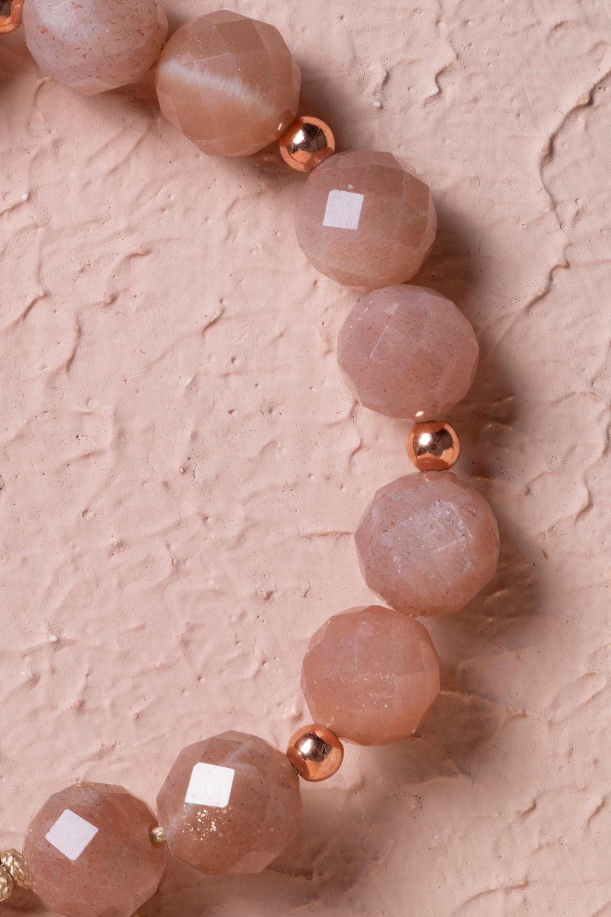 Sertifikalı Güneş Taşı, Hematit Doğal Taş Makrome Bileklik 