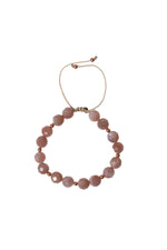 Sertifikalı Güneş Taşı, Hematit Doğal Taş Makrome Bileklik 