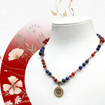 Sertifikalı Hakiki Lapis Kırmızı Akik Kunzit Doğal Taş Gümüş Aparatlı kolye