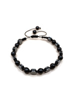Sertifikalı Hematit - Şungit  Doğal Taş Bileklik Taş Üzeri İpli