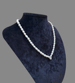 Sertifikalı Hakiki Orijinal İnci Doğal Taş Gümüş Aparatlı (Kalp Aparatlı) Kolye