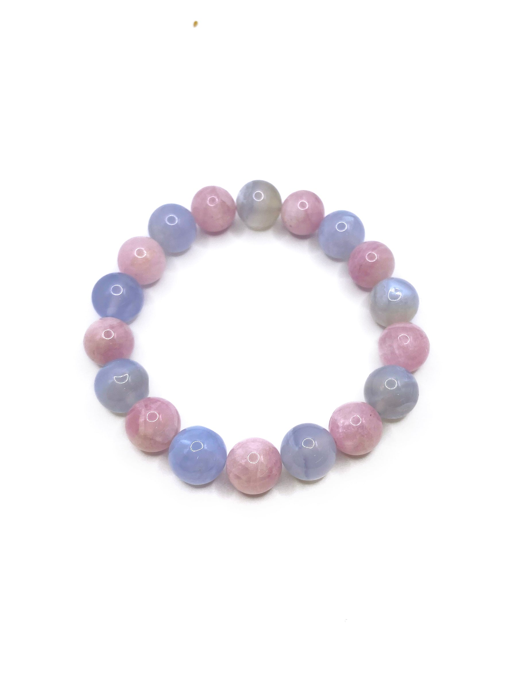 Sertifikalı Hakiki Orijinal Kunzit - Mavi Akik Doğal Taş 10mm Misinalı Bileklik