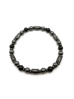 Sertifikalı Manyetikli Hematit - Hematit - Turmalin Doğal Taş Bileklik Romatizma Eklem Ağrıları