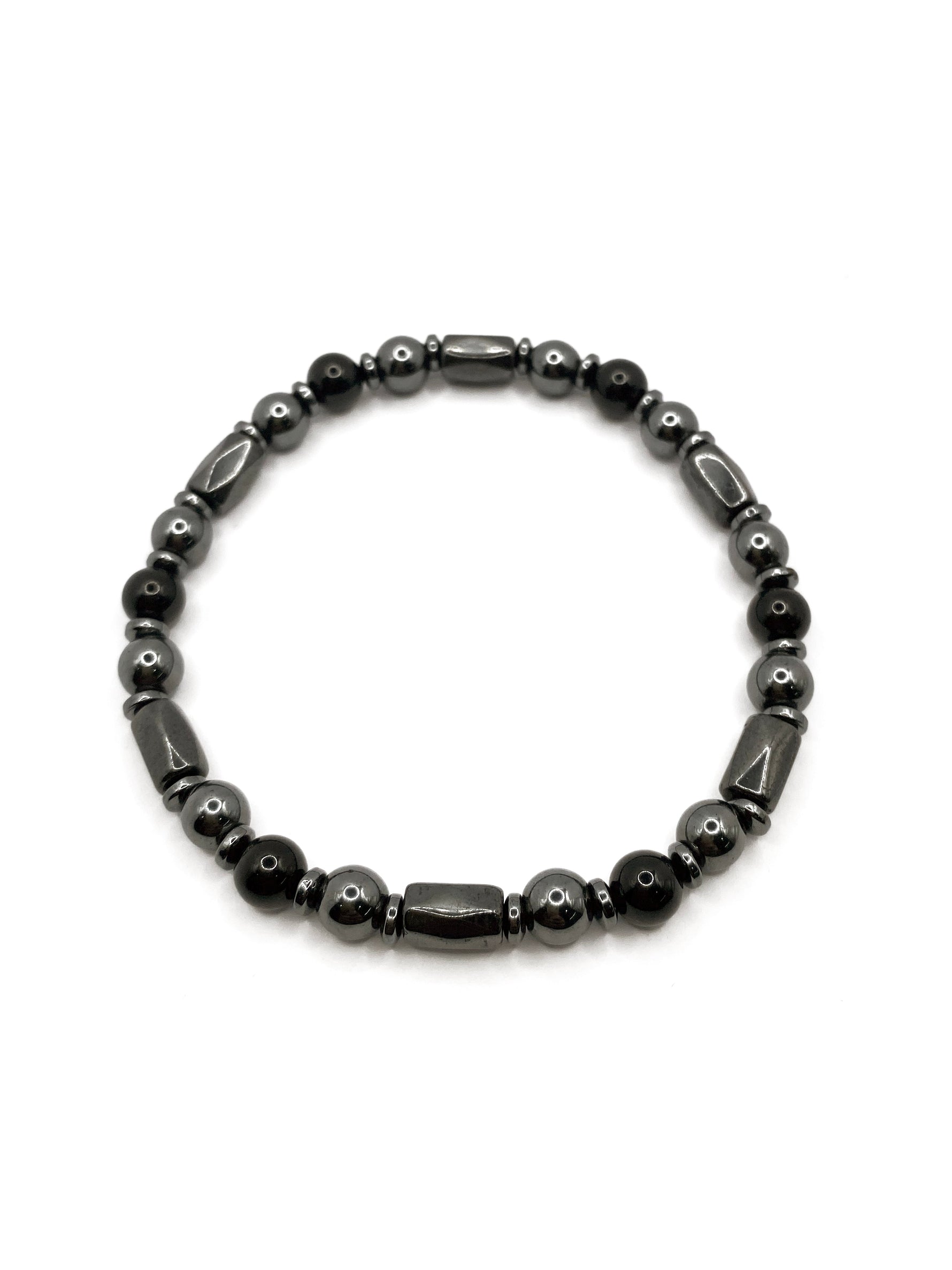 Sertifikalı Manyetikli Hematit - Hematit - Turmalin Doğal Taş Bileklik Romatizma Eklem Ağrıları