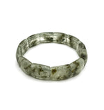 Sertifikalı Hakiki Prehnit Doğal Taş Geniş Kesim Roleks Bileklik