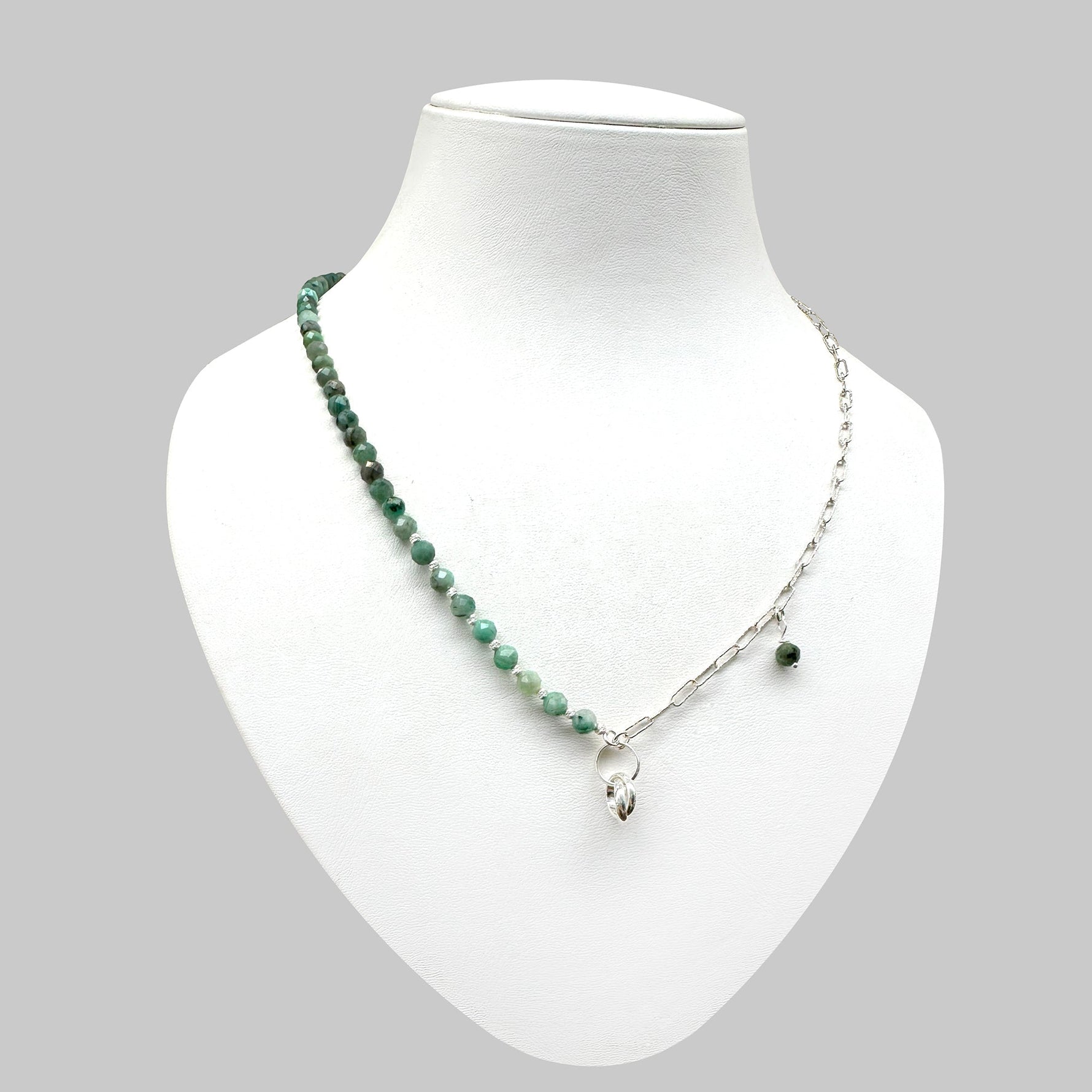 Sertifikalı Hakiki Zümrüt Gümüş Kolye 