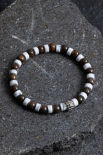 Sertifikalı Havlit, Bronzit Zirkon Aparat Doğal Taş Bileklik