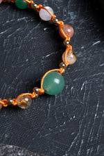 Sertifikalı  Doğal Taş Makrome Bileklik -İkizler Burcu