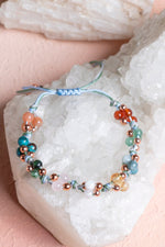 Sertifikalı İkizler Burcu Doğal Taş Makrome Bileklik